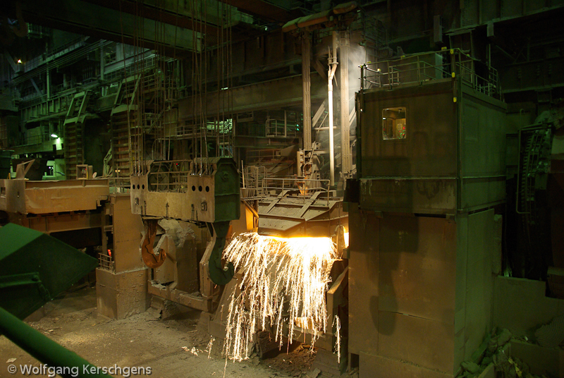 2009, Stahlwerk, Vorbereitung Roheisen